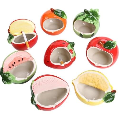 Nordic Creative Ceramics Hand-painted Fruit Ashtray Sculpture Decoration Living Room Study Desktop Home Decor Ornaments