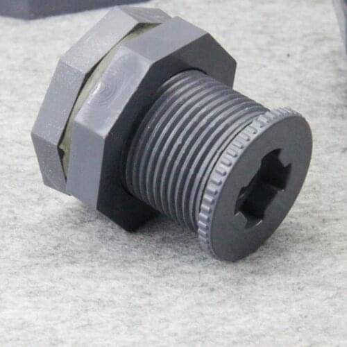 PVC tank joint fish tank Bulkhead Pipe Joints Fmale thread aquarium water inlet outlet connector water tank drainage 1 Pcs