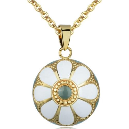 Eudora 20mm Vintage Mexican Bola Harmony Chime Ball elegant Pregnancy Pendant Necklace for Women Fashion Jewelry gift N14NB333-1