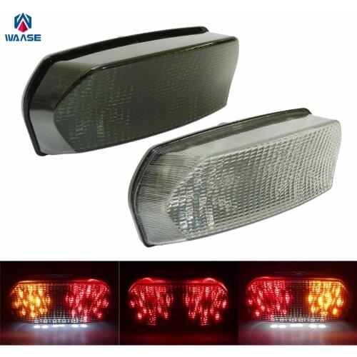 Waase For Kawasaki Ninja ZX 7R 7RR ZX7R ZX7RR ZX750 1996 1997-2003 Rear Tail Turn Signals License Plate Integrated LED Light