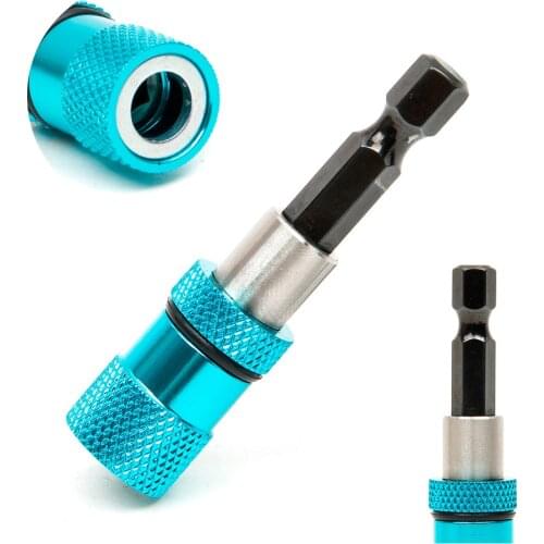 1pc Quick Release Screwdriver Bits Holder 1/4" Hex Shank Drill Magnetic Screwdriver Bit Extension Holder