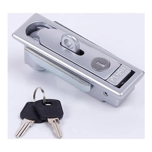 1pc MS713-G Zinc Alloy Matt Chrome Coated Push Button Plane Lock