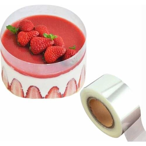 1PCS Transparent Clear Mousse Surrounding Edge Wrapping Tape For Baking Cake Collar Roll Packaging DIY Cake Decorating Tools