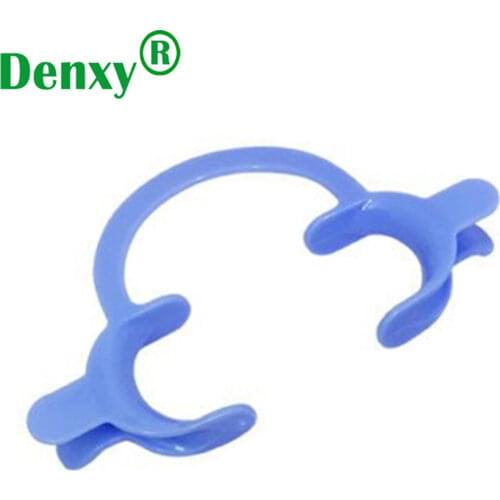 Denxy Brand 10pcs Dental Cheek Retractor C-shape Opening Device Blue Teeth Dental Cheek Teeth Whitening