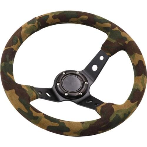 New ND 14inch Camo PVC Leather Steering Wheel Drift Sport Steering Wheels