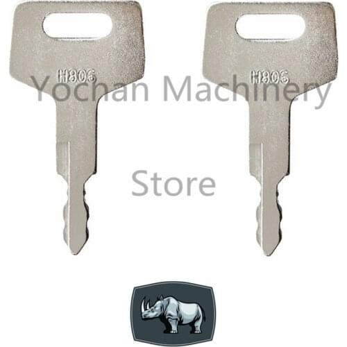 2 Pcs H806 Key For Takeuchi New Holland Excavator Case Gehl Track Skid Steer Loader BU1698X2