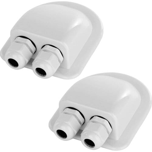2 Pack of IP68 Waterproof Solar Cable Entry Gland, Weather Resistant Dual Cable Entry Housing for Solar Panels of RV