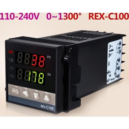 3/4Pcs AC100-240V RECX-C100 PID Temperature Controller SSR Thermocouple Wire Set