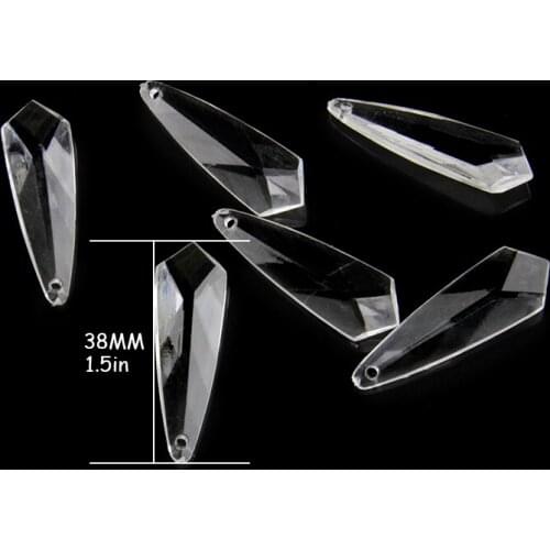 3000pcs/Lot , 38*12mm Crystal Acrylic Drop Prism Pendant Hanging Garland Strand Pendant Prism Parts Freeshiping