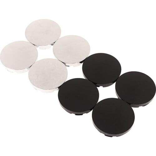 4 Pieces / Set 56mm Automobile Wheel Hub Cover General Abs Automobile Tire Rim Protection Cover Decoration Color Black Silver