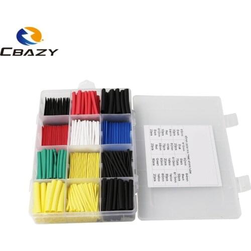 520pcs 2:1 heat shrink tubing in 6 colors 8 sizes Tubing Wrap Sleeve Set Combo Assorted heat shrink tube Kit for DIY