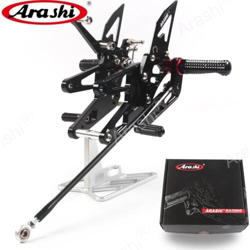 Arashi For YAMAHA YZF R6 2003-2005 CNC Adjustable Footrest Rider Foot Pegs Rear Sets Rearset Footrest YZF-R6 2003 2004 2005