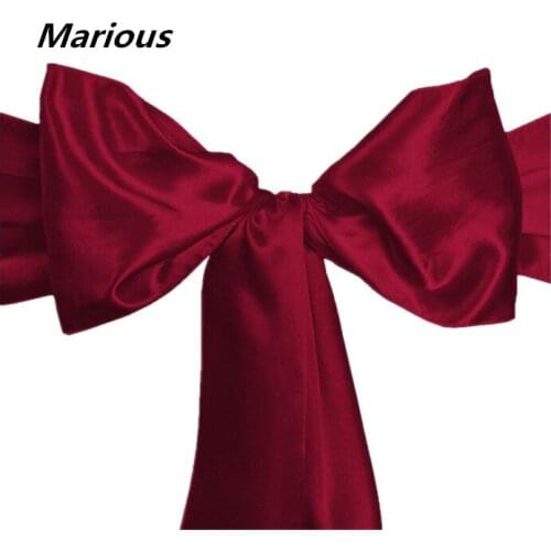 Free Shipping 17*275cm Simple Elegant 100pcs Royal Blue Satin Wedding Party Chair Sash Chair Bow vailable Marious