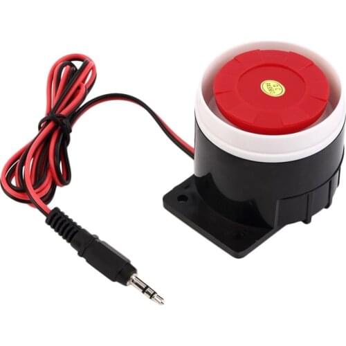 MINi Ear Piercing Indoor Wired Siren Mini Horn Siren Home Security Sound Alarm System 120dB Durable 12V