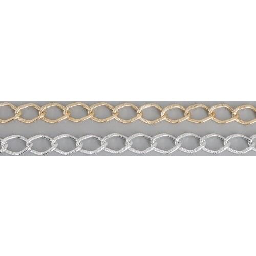 Fashion Design 17X12mm 3m/lot Plated Silver/Light Gold Aluminum Chain For Necklaces Bracelet DIY Jewelry Findings & Craft Making