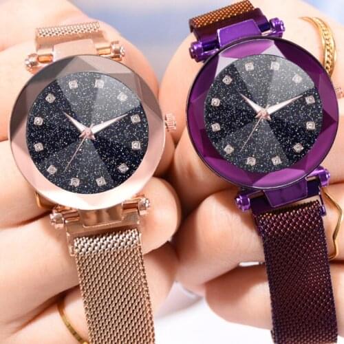 Luxury Women Watch Fashion Diamond Female Quartz Ladies Magnetic Starry Sky Clocks Wrist watches Relogio Feminino часы женские
