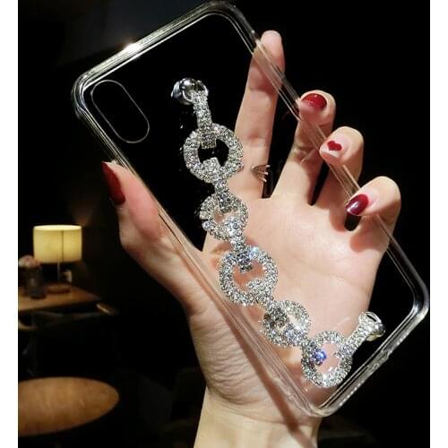 Bling Rhinestone Diamond Bracelet Chain Case For Samsung Galaxy S21 S20 Plus Ultra Note 20 10 Plus 9 S20 FE S10 S9 S9 Plus S10E