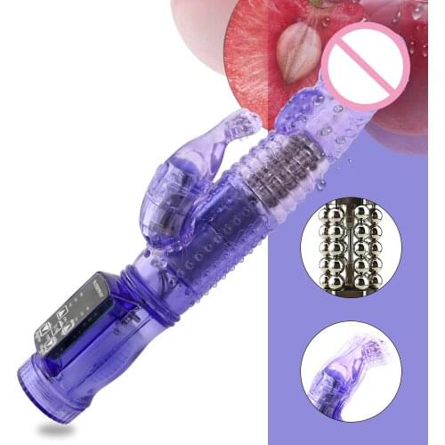 Dual Motor Rabbit Vibrators 12 Speeds Dildo 360°Rotation G Spot Massager Clitoris Stimulator Adult Sex Toys for Women Sex Shop