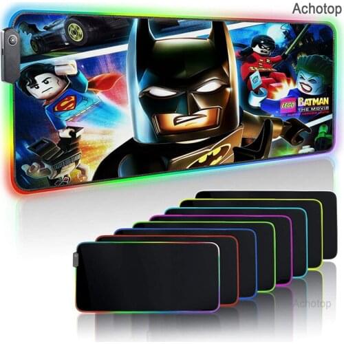 Anime Movie Gaming Mouse Pad Computer Mousepad RGB Large Mat Gamer XXL Mouse Carpet Big Mause Pad PC Desk Play Mat with Backlit