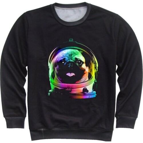 Joyonly Children Colorful Galaxy Cute Pug Astronaut Flag Horse Cat Animal Printed Hoodies Boys Girls Fashion Hoodies Kids Tops