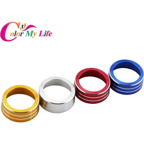 Aluminum Alloy Car Air Conditioning Adjustment Knob Circle Cover for Ford Focus 4 MK4 2015 2016 2017 2018 Accessories