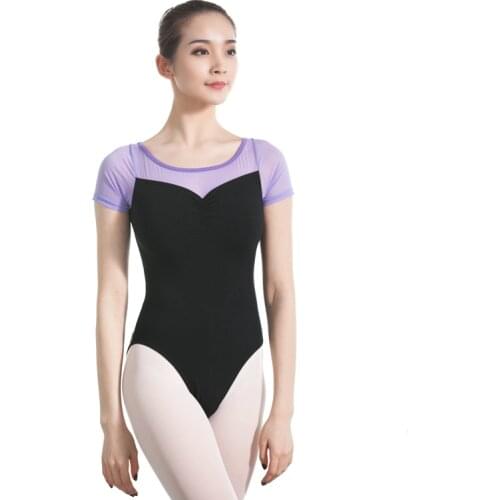 Ballet Leotards for Women Gymnastics Leotard Short Sleeve Mesh Leotard Sweetheart Leotard Women Dance Wear Ballet Swimsuit Adult