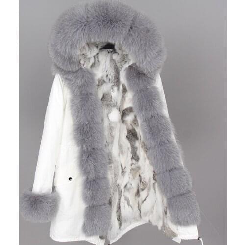 Maomaokong 2020 womens winter jackets Natural fur white cotton jacket winter female fur jacket park