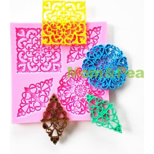 Mom&Pea 0721 Free Shipping Hollow out Shaped Silicone Mold Cake Decoration Fondant Cake 3D Mold Food Grade