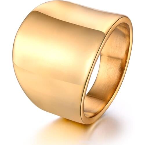 WAWFROK 2020 Fashion Unisex Rings for Women/men Popular Anillos 316L Stainless Steel Simple Wedding Ring Bague Femme Jewelry