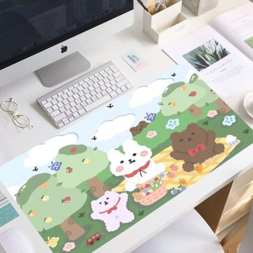 Non-skid Cartoon cute bear mousepad Office Mice Mouse Pad Mat Carpet Gamer Soft Mouse Pad Large Mouse Pad keyboard mouse pad