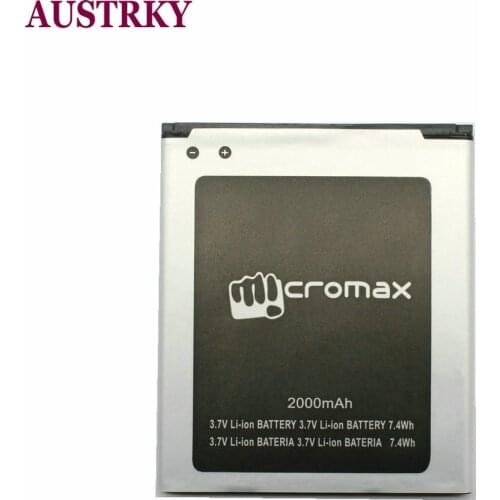 New Battery for Micromax Q338 Phone 2000mAh Baterij Batterie Batteries + Tracking Code