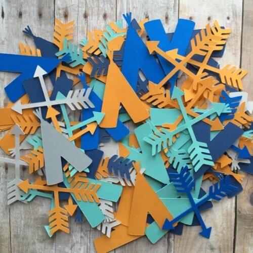 Custom Tribal bobo teepees Confettis birthday table scatters,Wild One Boho Baby Shower kids party gift bookscraping