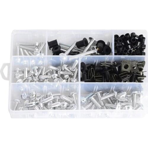 Practical 251 Pcs Motorbike Motorcycle Fairing Bolts Kit Bodywork Fastener Clip Screws Nut