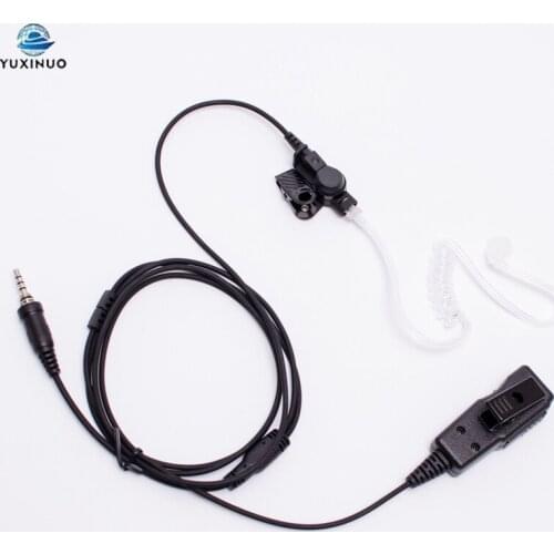 Covert Acoustic Air Tube Headset PTT Mic Earpiece For Yaesu Vertex VX6R VX7R VX-6R VX-7R FT-270 FT-270R VX-127 VX-170 6E Radio