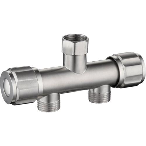 304 Stainless Steel Washing Machine Faucet Double Use Bibcock Laundry Mop Pool Tap Dual Handles Washing Machine Taps