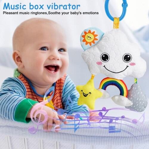 Sozzy Music Box Multifunctional Baby Toys Rattles Soft Cotton Infant Pram Stroller Car Bed Rattles Hanging Animal Plush Toys