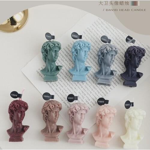 Handmade David Statue Scented Candle Photo Props Party Wedding Gift candles home decoration