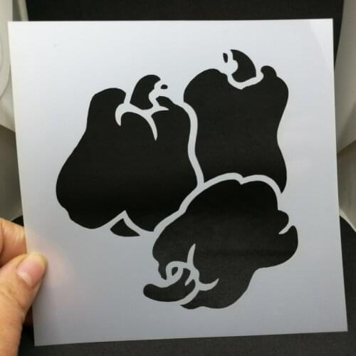 13*13 Green Pepper Layering Stencils for Diy scrapbook/photo album Decorative Embossing coloring,painting stencil,home decor