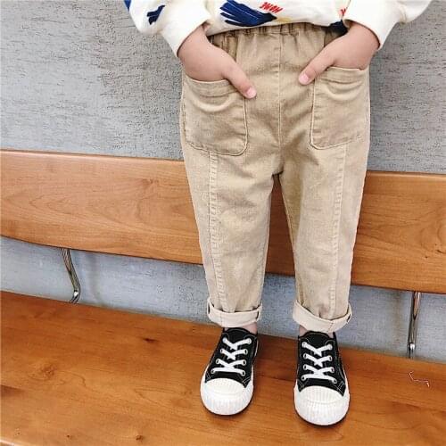 2020 Spring Toddler Boys Pants Korean Fashion Loose Trousers for Boy 2 3 4 5 6 Years Baby Kids Harem Pants Casual Child Pants
