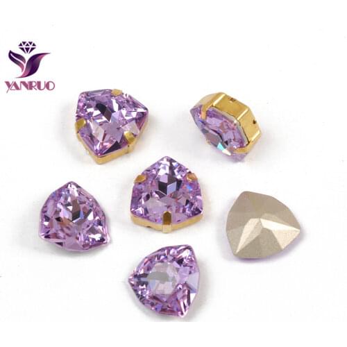 YANRUO 4706 Trilliant Violet Purple Sewing Rhinestones Glass Diamond Wedding Dress Jewerly Applications