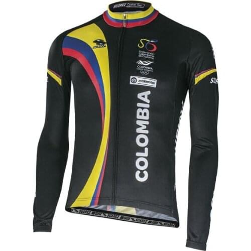 Winter Fleece Thermal Long Cycling Jerseys 2016 COLOMBIA Team Mtb Long Sleeve Men Bike Wear Cycling Clothing
