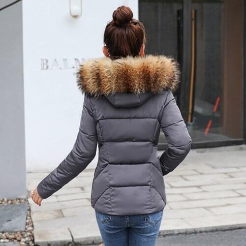 Winter jacket women 2019 Winter Coat Women Fake Fur Collar Warm Woman Parka Outerwear Down Jacket Winter Female Jacket Coat
