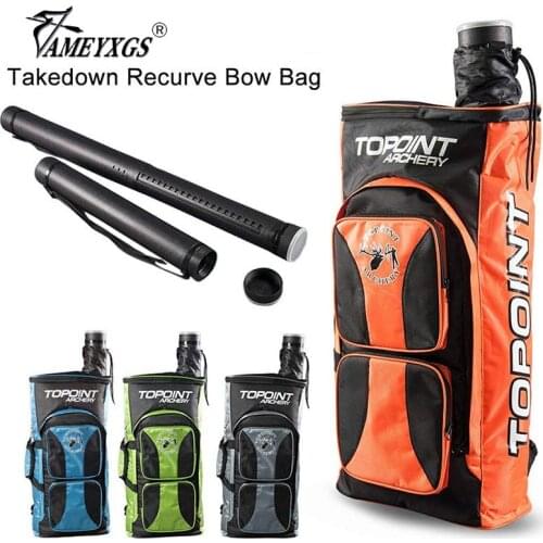 1set Archery Multifunction Bow Bag Takedown Recurve Backpack With Adjustable Arrow Quiver For Hunting Shooting Accessories