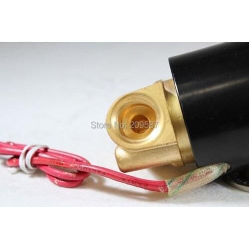 2way 2position 110V AC 1/4"Electric Solenoid Valve Water Air N/C Gas Water Air