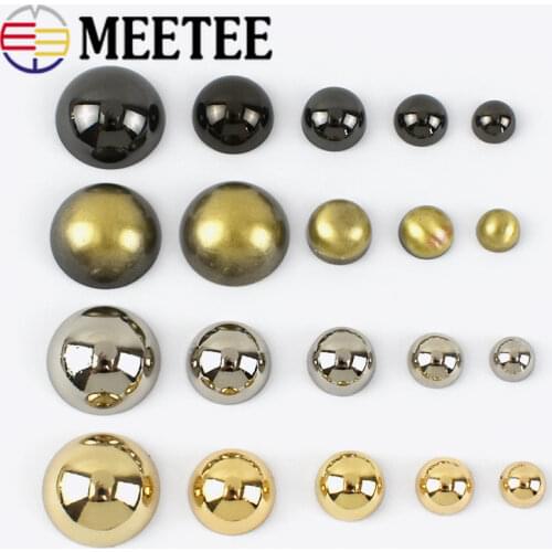 20pcs 8/10/12/15/20mm Mashroom Head Rivet Screw Bags Hardware Handbag Studs Button Nail Rivets Metal Buckles DIY Leather Craft