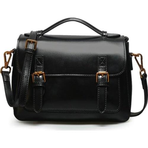 2021 New Vintage Crossbody Bags Genuine Leather Shoulder Messenger Bag Women Luxury Designer Purses and Handbags High Quality