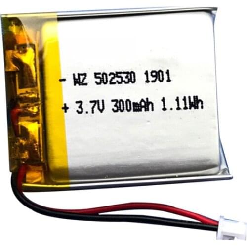 502530--300mah3.7V rechargeable polymer lithium battery Bluetooth Smart Series