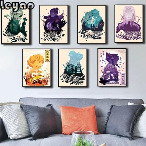 Diy 5d japanese Anime Boy And Girl diamond Painting full diamond Art embroidery Painting Demon Slayer Poster Living Room Decor