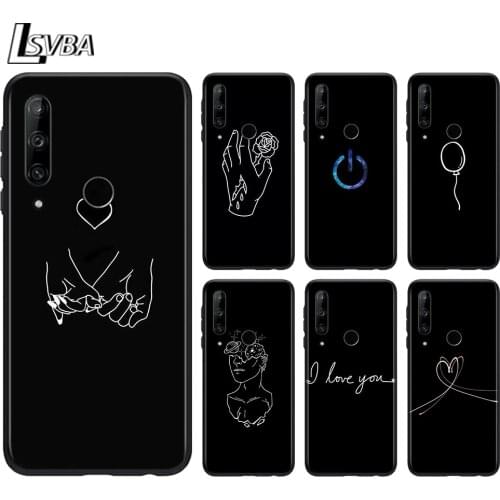 Silicone Cover Abstract Line Face art dark for Huawei Honor 30 20S 20 10i 9S 9A 9C 9X 8X 10 9 Lite 8A 7C 7A Pro Phone Case