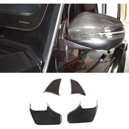 For Mercedes-Benz G-Class G500 G63 2019-2020 Real Carbon Fiber Side Wing Rearview Mirror Base Cover Sticker Car Accessories
